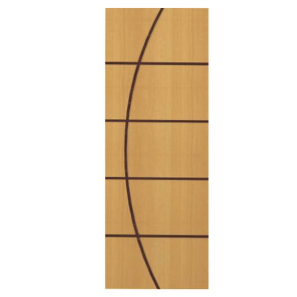 Folha de Porta Madeira Curupixá de Giro ou Correr Direito|Esquerdo Marrom 210x90cm Sarrafeada Decorada Pinhal Portas